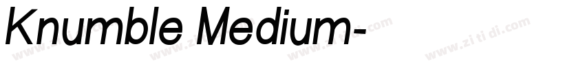 Knumble Medium字体转换